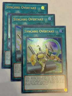 YUGIOH-3x- Synchro Overtake - MP22-EN164 - Ultra Rare - 1st Edition (PLAYSET) - Image 1