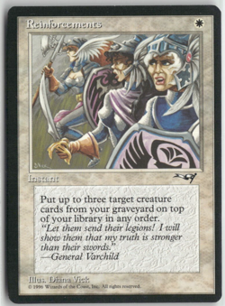 Reinforcements Magic The Gathering Alliances MTG Card Played - Image 1