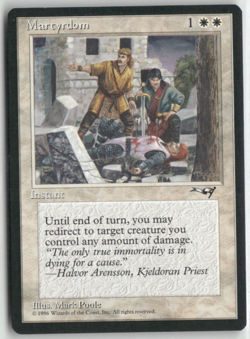 Martyrdom Magic The Gathering Alliances MTG Card Played - Image 1