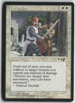 Martyrdom Magic The Gathering Alliances MTG Card Played - Image 1