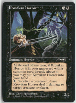 Krovikan Horror Magic The Gathering Alliances MTG Card Played - Image 1