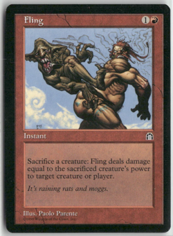 Fling Magic The Gathering Stronghold MTG Card Played - Image 1
