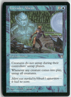 Intruder Alarm Magic The Gathering Stronghold MTG Card Played - Image 1