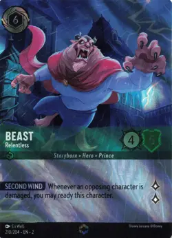 2023 Disney Lorcana Rise of the Floodborn Beast #210 Enchanted - Image 1