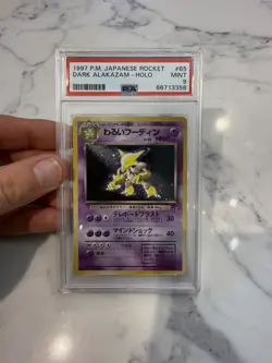 PSA 9 Dark Alakazam Pokemon TCG 065 65 Japanese Team Rocket Holo JPN 1997 #65 - Image 1