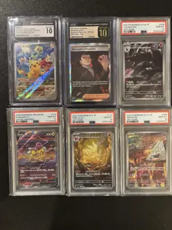 Pokemon Graded Card Lot Pikachu, Giovanni, Houndoom, Drowzee, Ninetales Raikou - Image 1