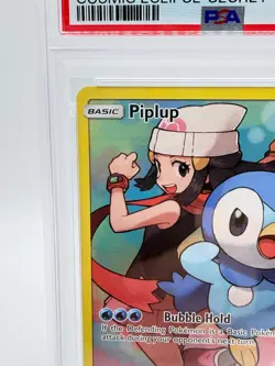 2019 Pokemon S&M Cosmic Eclipse Piplup #239 | PSA 8 NM-MT | FULL ART | SECRET - Image 2