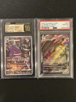 Pokemon Graded Card Lot Gengar CGC Pristine 10 & Mimikyu VMAX PSA 10 - Image 1