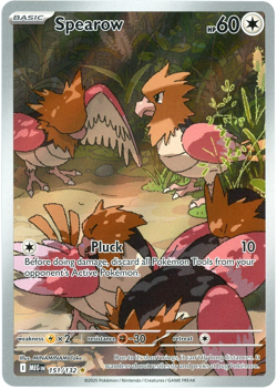 Spearow - Illustration Rare 151/132 - Mega Evolution Pokemon - NM/M - Image 1