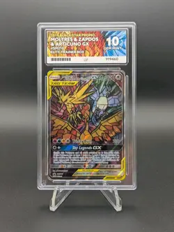 Pokemon TCG Moltres & Zapdos & Articuno GX SM210 Full Art ACE 10 GEM MINT - Image 1