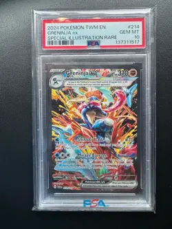 GRENINJA EX PSA 10 2024 POKEMON TWILIGHT MASQUERADE #214/167 TWM EN SIR GEM 2080 - Image 4