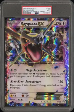 2015 POKEMON XY BLACK STAR PROMOS TAG #XY69 RAYQUAZA EX PSA 9 - Image 1