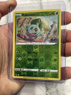 Pokemon Bulbasaur Pokemon Go 001/078 Reverse Holo Common NM Near Mint Pokemon - Image 2