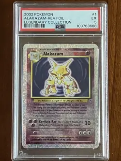 Alakazam PSA 5 2002 Pokemon Reverse Holo #1 Legendary Collection - Image 1