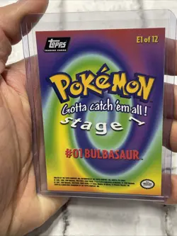 Pokemon Card - Bulbasaur #01 E1 - Pokemon the First Movie - Topps NM/MT Vintage - Image 3