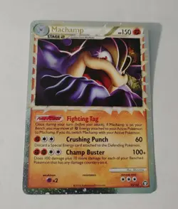 MACHAMP 95/102 Holo Ultra Rare Pokemon Card 2010 - Image 1