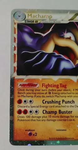 MACHAMP 95/102 Holo Ultra Rare Pokemon Card 2010 - Image 3