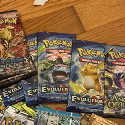 Pokemon TCG lot of empty retro packs comes with hoopa rayquaza lunchbox tin - Image 4