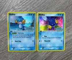 Pokemon EX Crystal Guardians Reverse Holo Mudkip 57/100 58/100 Print Line Stamp - Image 1