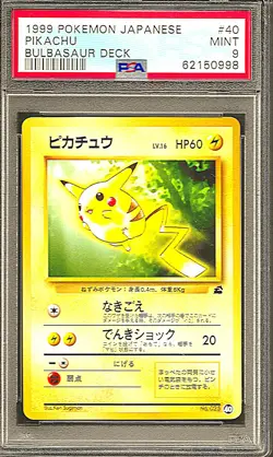 1999 Pokemon Japanese Pikachu Bulbasaur Series #40 - PSA 9 - Image 1