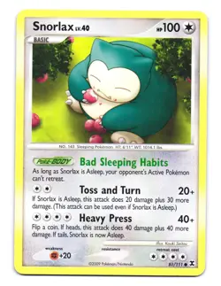 Snorlax 81/111 Common Rising Rivals Pokemon LP - Image 1