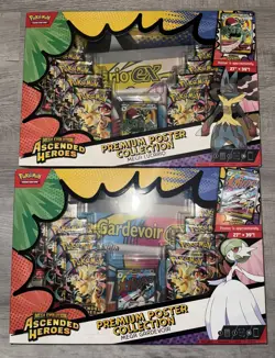Pokemon Ascended Heroes Mega Lucario & Gardevoir Premium Poster Collection X2 - Image 1