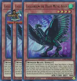 Yugioh! 3x Cocatorium the Heavy Metal Avian GFP2-EN038 Ultra Rare 1st Ed NM - Image 1