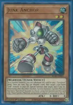 Junk Anchor - BLAR-EN065 - Ultra Rare - 1st Edition - Yugioh - Image 1