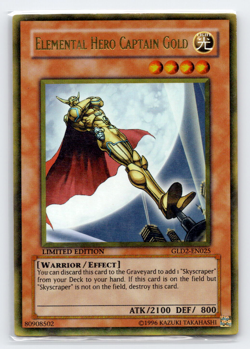 Elemental Hero Captain Gold - GLD2-EN025 - Gold Rare - Limited Edition Yugioh - Image 1