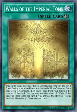 Walls of the Imperial Tomb PHNI-EN065 1st ED Yu-Gi-Oh! SUPER RARE - Image 1