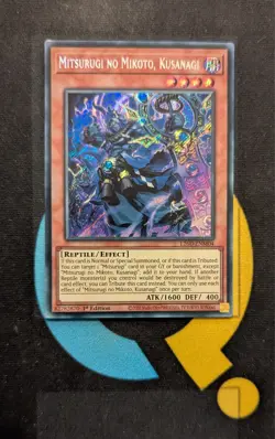 L26D-ENM04 Mitsurugi no Mikoto, Kusanagi Secret Rare 1st Ed YuGiOh - Image 1