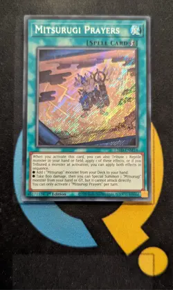 L26D-ENM14 Mitsurugi Prayers Secret Rare 1st Ed YuGiOh - Image 1
