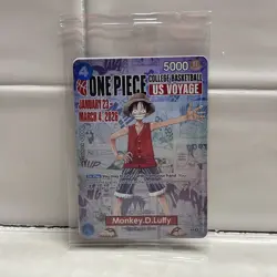 One Piece Monkey D. Luffy US Voyage College Basketball Card Rutgers - Image 1