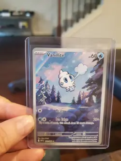 Pokemon TCG Vanillite 111/086 Illustration Rare Sv: White Flare Holo Near Mint - Image 1