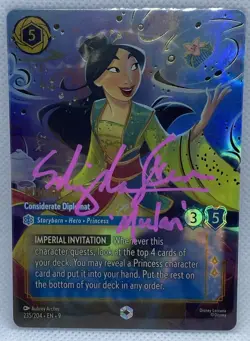 Mulan Considerate Diplomat Enchanted Disney Lorcana Ming-Na Wen Auto NYCC ‘25 - Image 1
