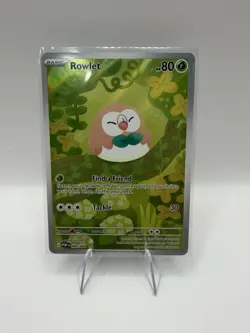 Pokemon Rowlet Character Card 090/088 POR Holo 80 HP Basic Find a Friend - Image 1