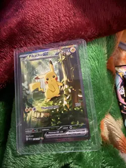 Pokemon Pikachu EX Full Art Holo Rare Card 200 HP 276/217 ASC English - Image 1