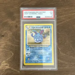 Pokemon TCG Light Azumarill Holo Rare Unlimited Card 13/105 Neo Destiny - PSA 3 - Image 1