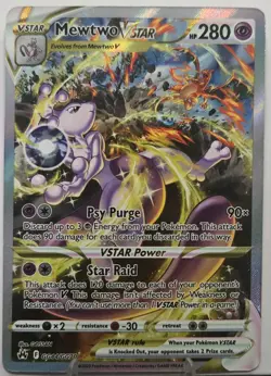 Pokemon TCG Mewtwo VSTAR Ultra Rare Full Art Holo Card GG44/GG70 Crown Zenith - Image 1