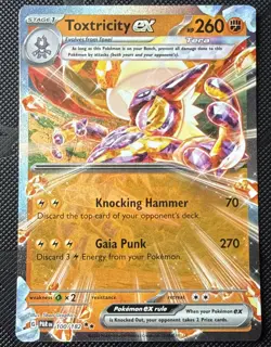 Pokemon Card Toxtricity ex 100/182 Paradox Rift Double Rare NM 85 - Image 1