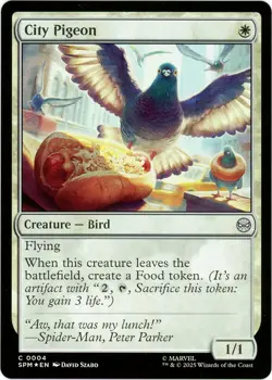 City Pigeon (Foil) - 0004 - Marvel's Spider-Man - MTG - NM/M - English - Image 1