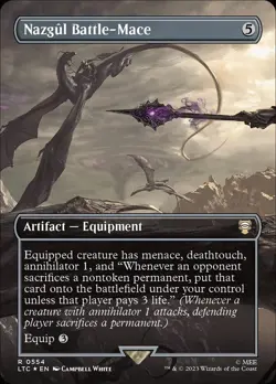 MTG Nazgul Battle-Mace (Borderless) (Surge Foil) LTR #0554 - Image 1