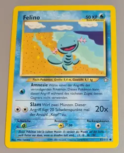 Felino # 82/111 Common Neo Genesis von 2001 Pokemon Deutsch N.Mint/Mint Vintage - Image 1