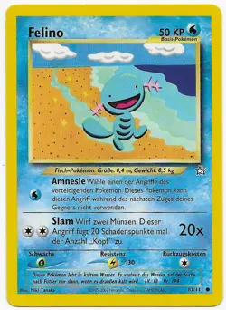 Felino # 82/111 Common Neo Genesis von 2001 Pokemon Deutsch N.Mint/Mint Vintage - Image 4