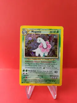 Pokemon Karte/card - Meganie Meganium 10/111 Holo Neo GENESIS - Light Played - Image 1