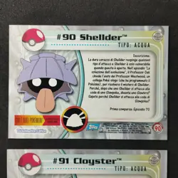 Shellder #90 Cloyster #91 _ Pokemon Topps Series 2 _ Italiano _ Nearmint - Image 5