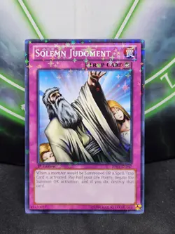 Yugioh Solemn Judgment BP01-EN047 Starfoil Rare 1st Edition NM - Image 1
