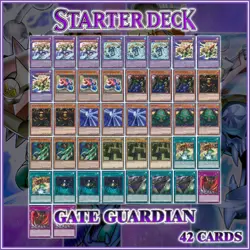 GATE GUARDIAN STARTER DECK 42 | Sanga Kazejin Suijin Duelist Kingdom YuGiOh - Image 1