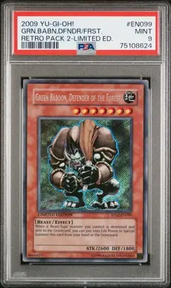 Yu-Gi-Oh! Green Baboon Defender Of The Forest RP02-EN099 PSA 9 - Image 1