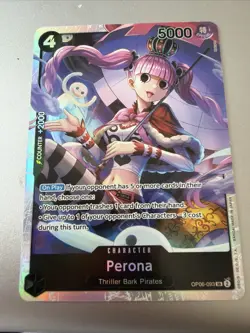 One Piece Perona OP06-093 Wings of the Captain SR Foil NM Condition - Image 1